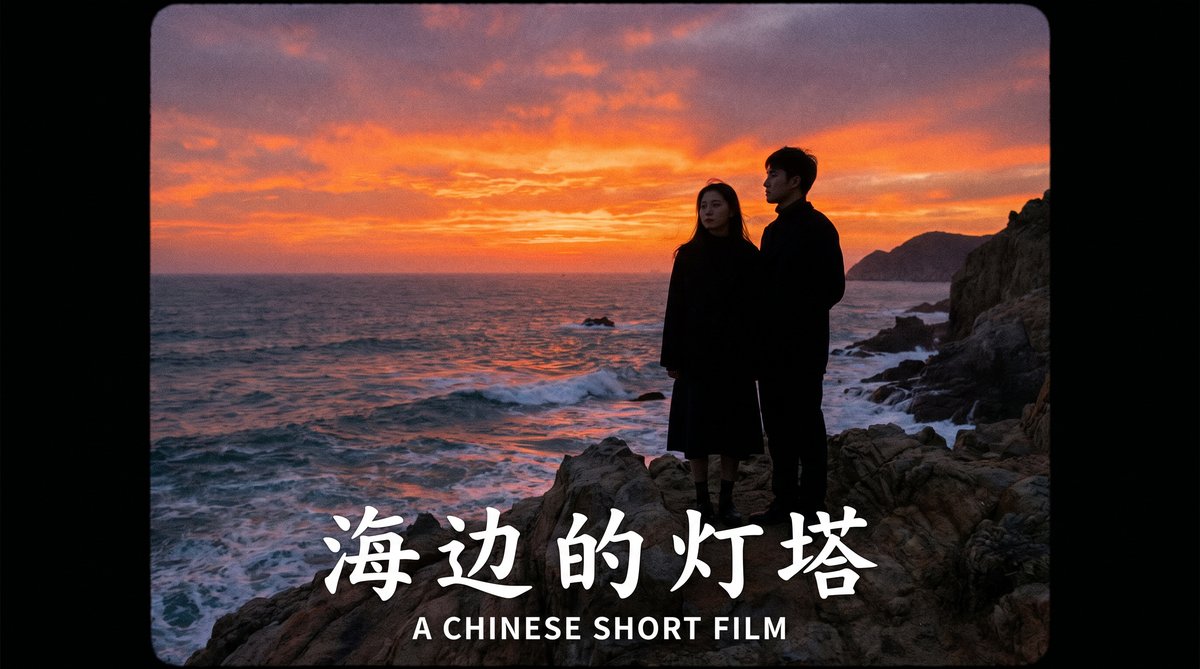 每日大赛获奖短片视频《海边的灯塔》